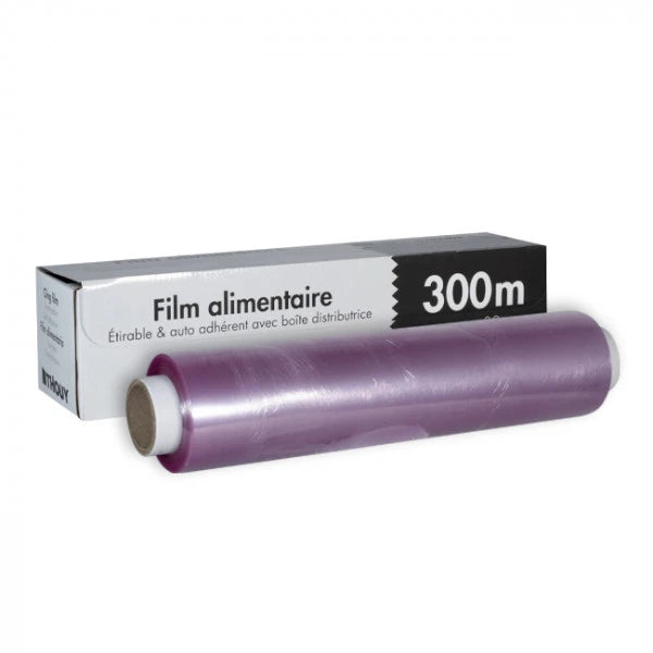 BOÎTE DISTRIBUTRICE FILM ÉTIRABLE ALIMENTAIRE – 30 CM X 300 M