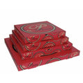 BOÎTES À PIZZA PROFESSIONNELLES EN CARTON KRAFT ROUGE (LOT DE 100)