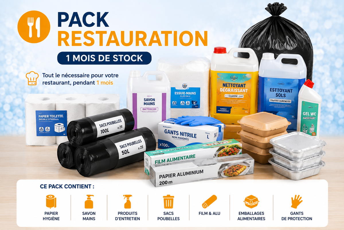 🍽️ Pack Restauration – Stock Mensuel 🚚 LIVRAISON OFFERTE